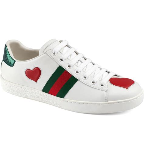 gucci shoes heart|Gucci ace sneakers women's.